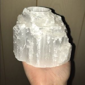 Selenite Candle Holder